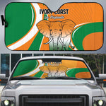 Ivory Coast Football Auto Sun Shade Les Elephants Spirit - African Pride