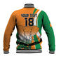Custom Ivory Coast Football Baseball Jacket Les Elephants Spirit - African Pride