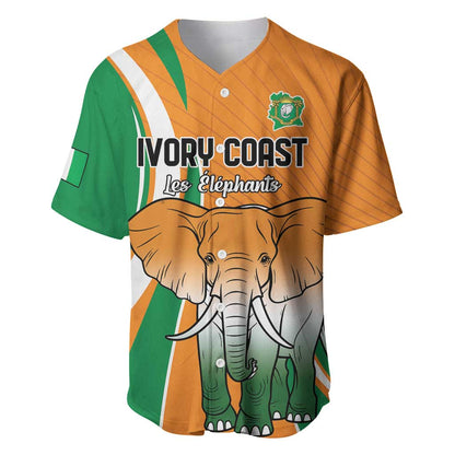 Custom Ivory Coast Football Baseball Jersey Les Elephants Spirit LT18