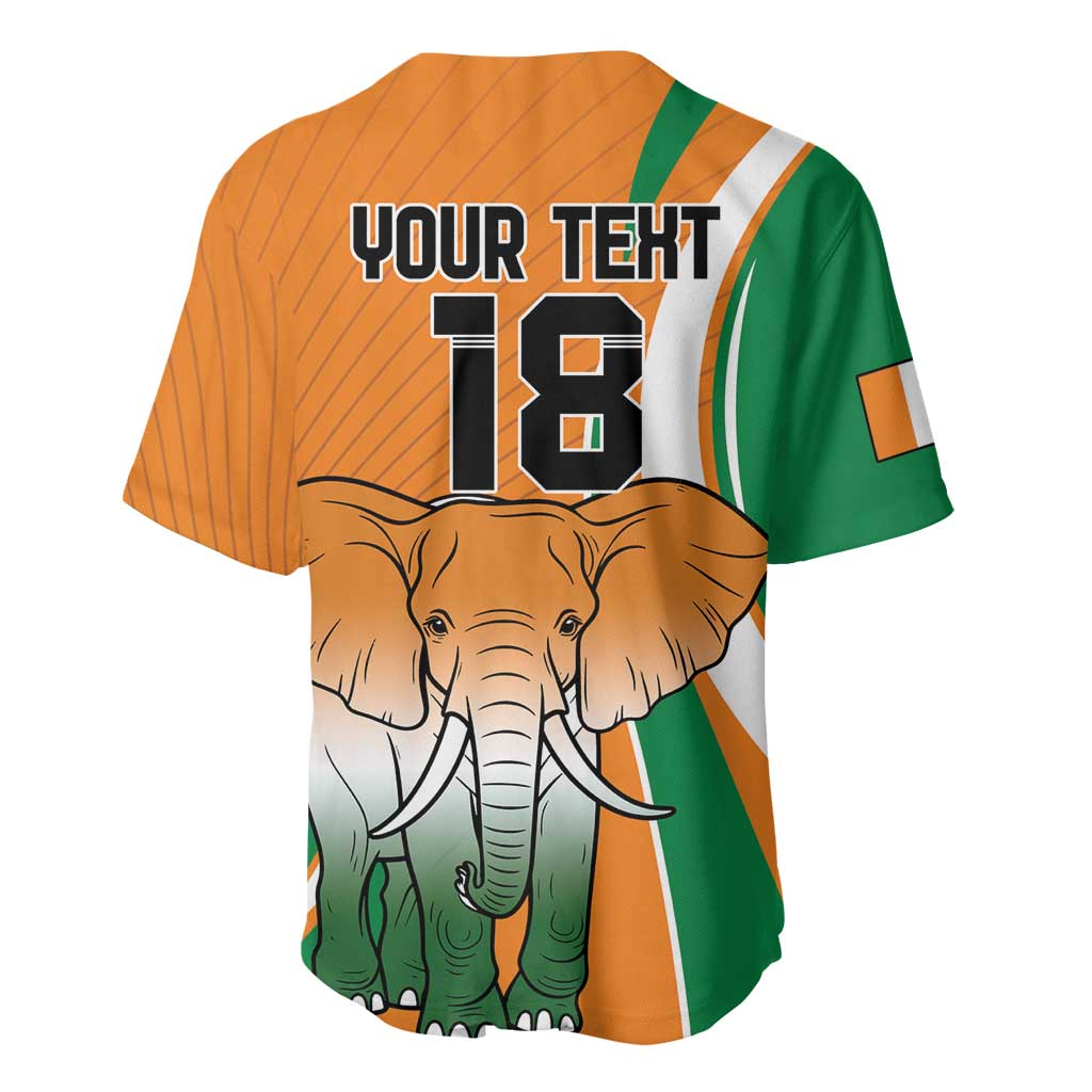 Custom Ivory Coast Football Baseball Jersey Les Elephants Spirit LT18