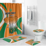 Ivory Coast Football Bathroom Set Les Elephants Spirit - African Pride
