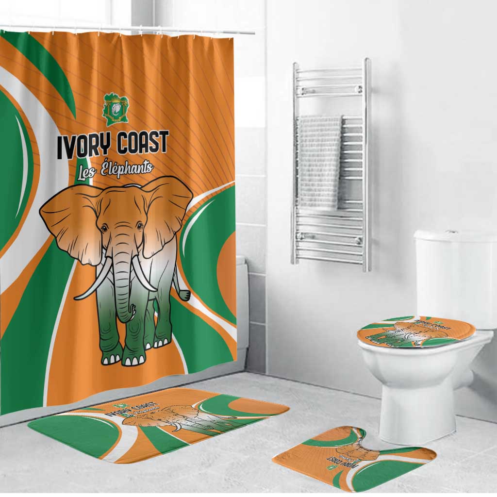 Ivory Coast Football Bathroom Set Les Elephants Spirit - African Pride