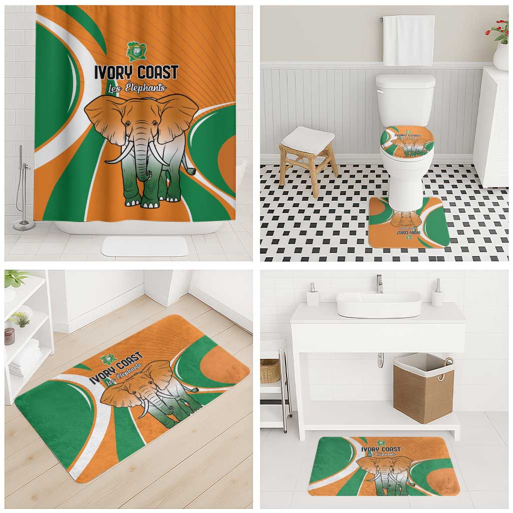 Ivory Coast Football Bathroom Set Les Elephants Spirit - African Pride