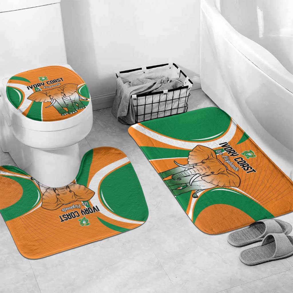 Ivory Coast Football Bathroom Set Les Elephants Spirit - African Pride