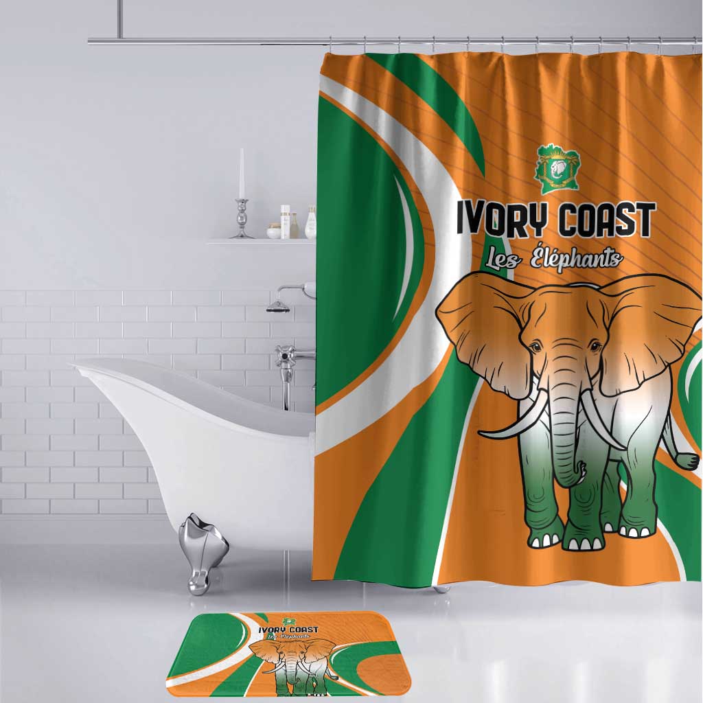 Ivory Coast Football Bathroom Set Les Elephants Spirit - African Pride