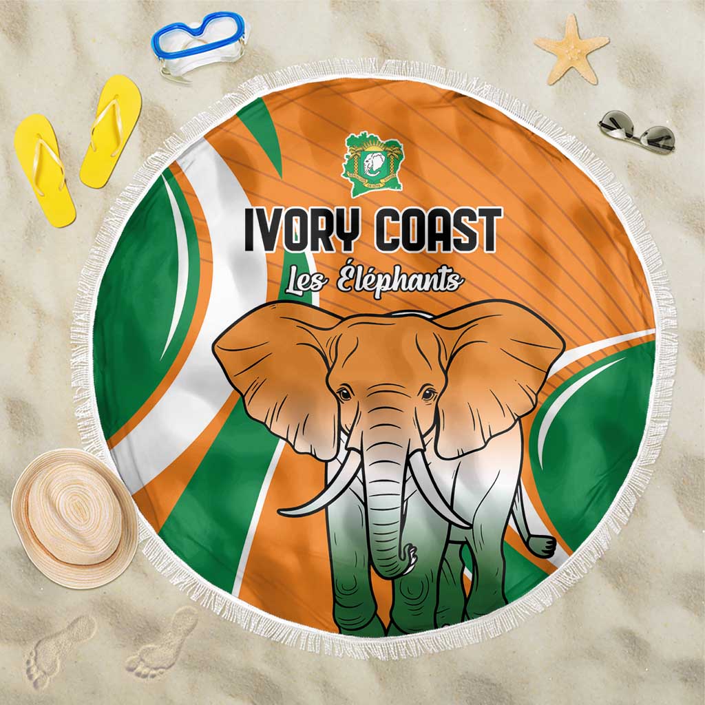 Ivory Coast Football Beach Blanket Les Elephants Spirit - African Pride