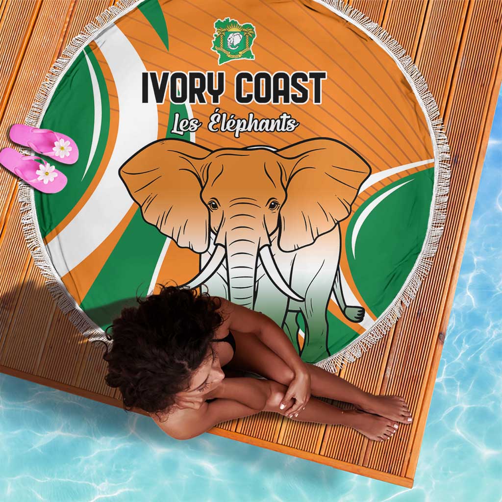 Ivory Coast Football Beach Blanket Les Elephants Spirit - African Pride