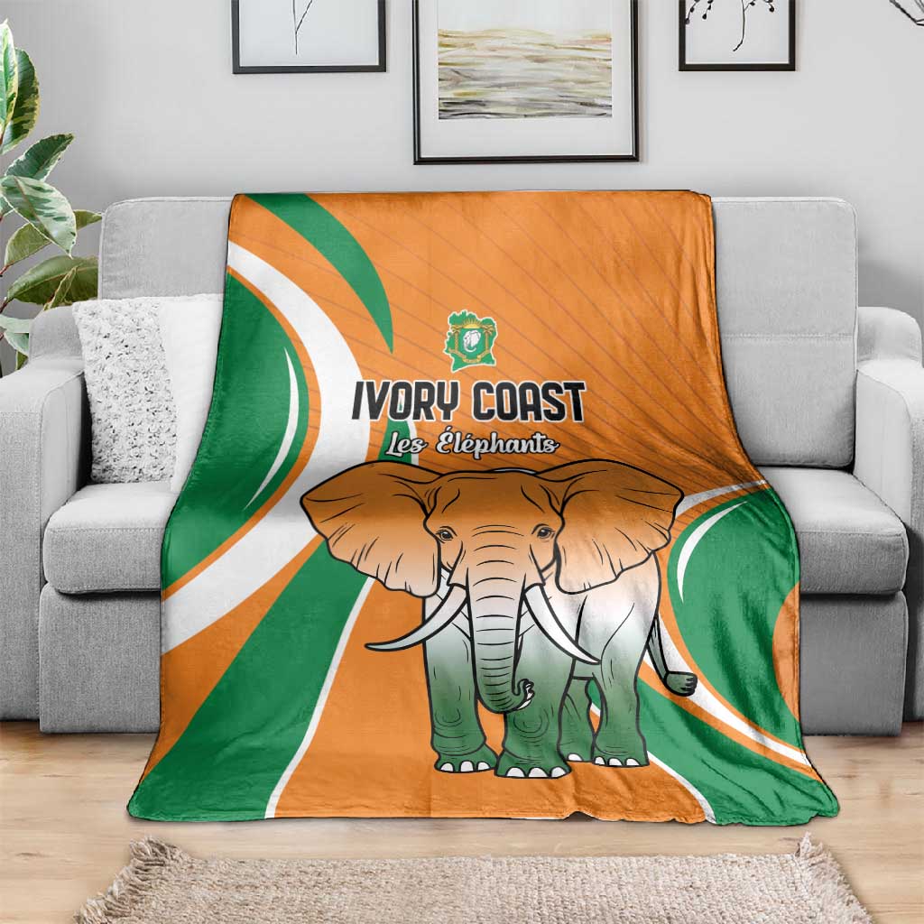 Ivory Coast Football Blanket Les Elephants Spirit - African Pride