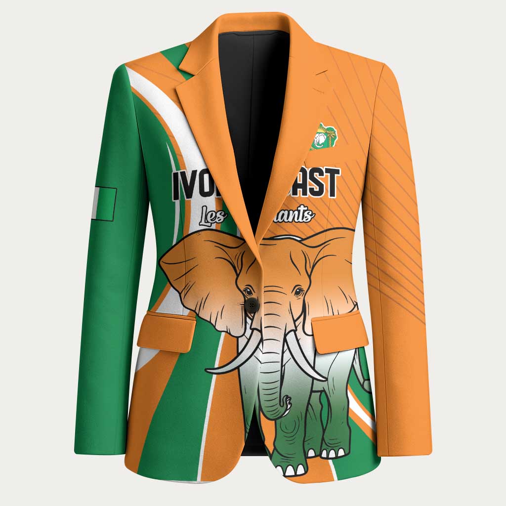 Custom Ivory Coast Football Blazer Les Elephants Spirit - African Pride