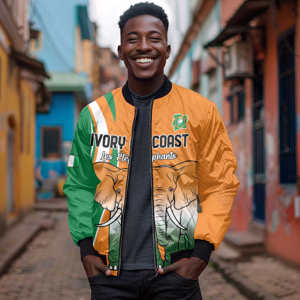 Custom Ivory Coast Football Bomber Jacket Les Elephants Spirit - African Pride
