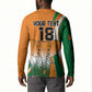 Custom Ivory Coast Football Button Sweatshirt Les Elephants Spirit