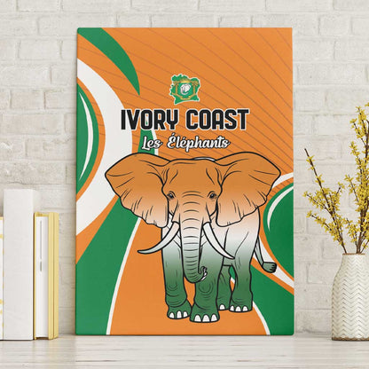Ivory Coast Football Canvas Wall Art Les Elephants Spirit - African Pride