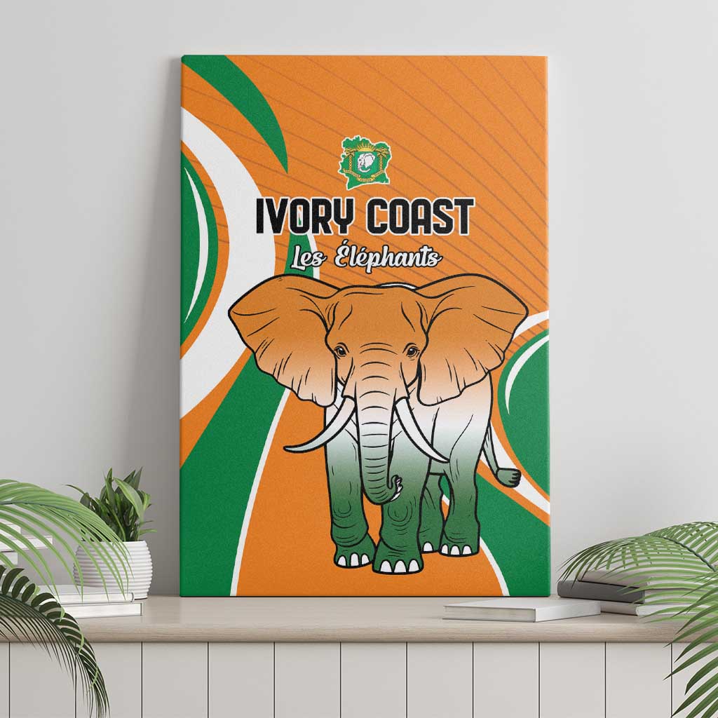 Ivory Coast Football Canvas Wall Art Les Elephants Spirit - African Pride