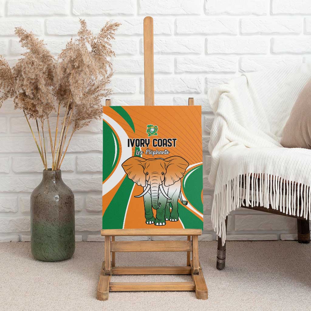 Ivory Coast Football Canvas Wall Art Les Elephants Spirit - African Pride