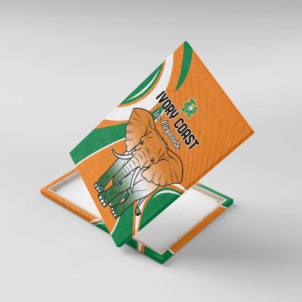 Ivory Coast Football Canvas Wall Art Les Elephants Spirit - African Pride
