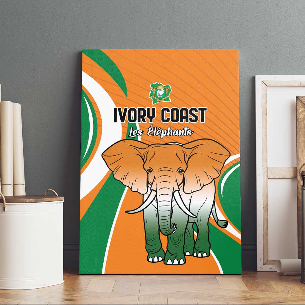 Ivory Coast Football Canvas Wall Art Les Elephants Spirit - African Pride