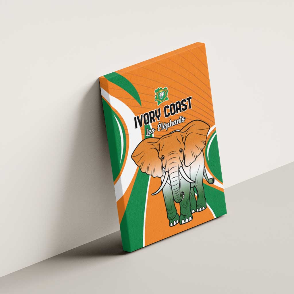 Ivory Coast Football Canvas Wall Art Les Elephants Spirit - African Pride