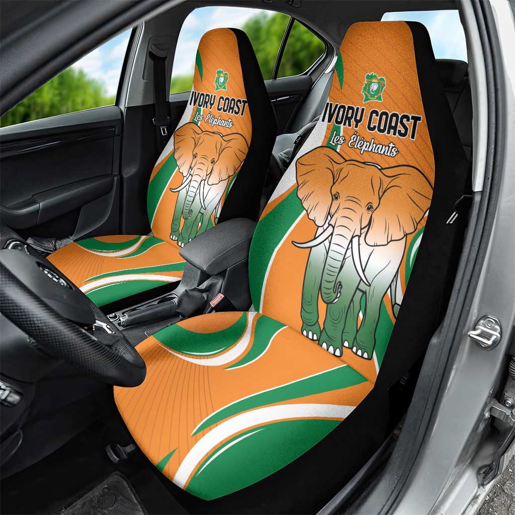Ivory Coast Football Car Seat Cover Les Elephants Spirit - African Pride