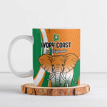 Custom Ivory Coast Football Ceramic Mug Les Elephants Spirit - African Pride