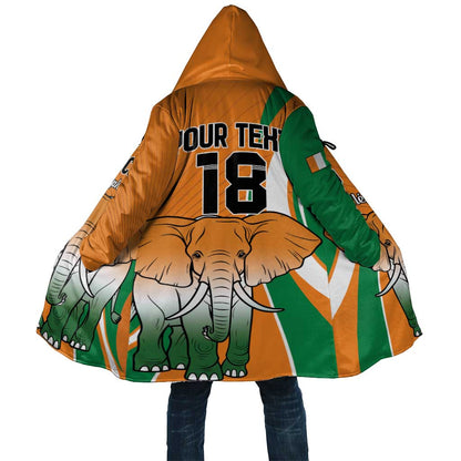 Custom Ivory Coast Football Cloak Les Elephants Spirit - African Pride
