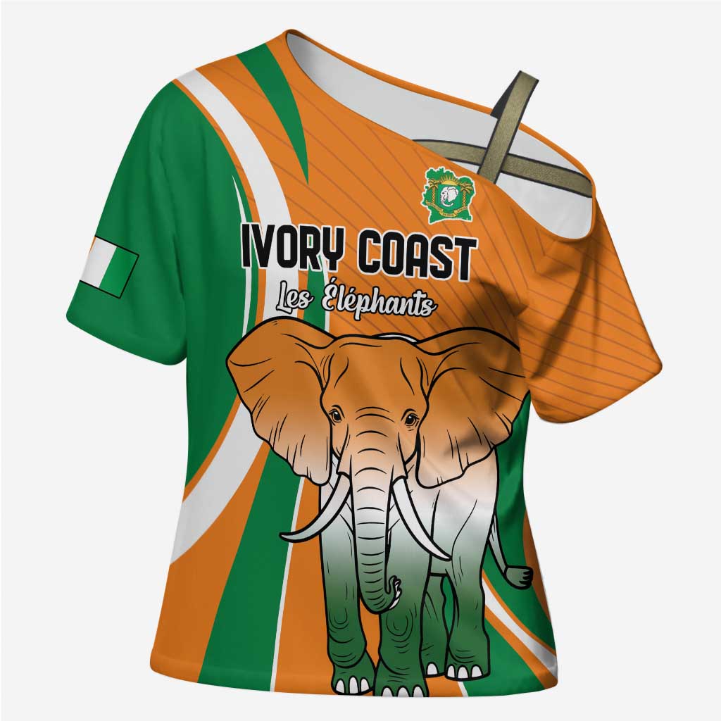 Custom Ivory Coast Football Cross Shoulder Shirt Les Elephants Spirit - African Pride