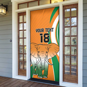 Custom Ivory Coast Football Door Cover Les Elephants Spirit - African Pride
