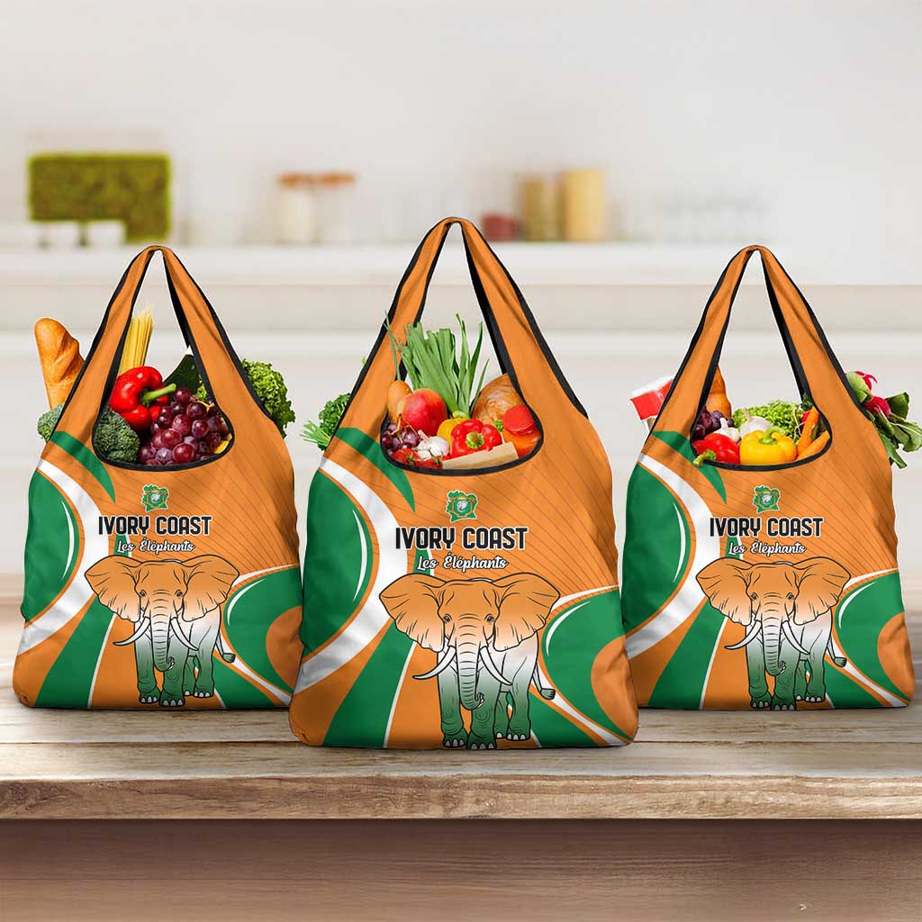 Ivory Coast Football Grocery Bag Les Elephants Spirit - African Pride