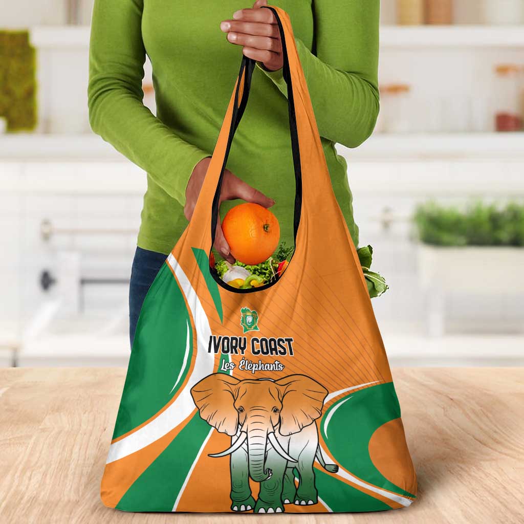 Ivory Coast Football Grocery Bag Les Elephants Spirit - African Pride
