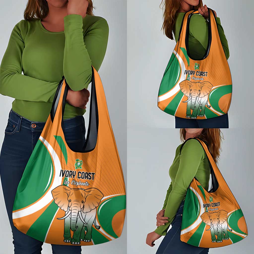 Ivory Coast Football Grocery Bag Les Elephants Spirit - African Pride