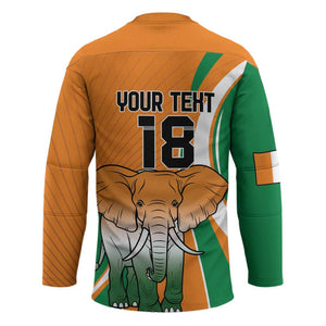 Custom Ivory Coast Football Hockey Jersey Les Elephants Spirit - African Pride