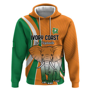 Custom Ivory Coast Football Hoodie Les Elephants Spirit - African Pride