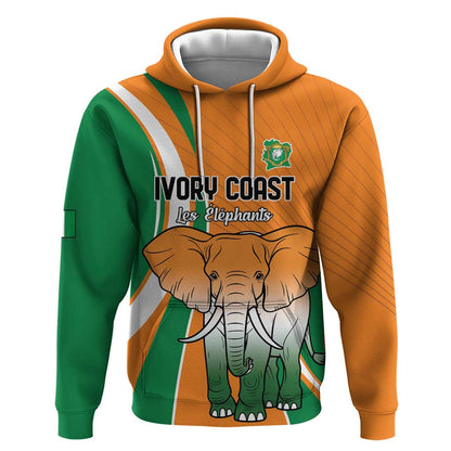 Custom Ivory Coast Football Hoodie Les Elephants Spirit - African Pride
