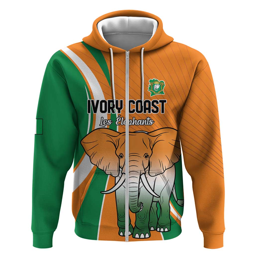 Custom Ivory Coast Football Hoodie Les Elephants Spirit - African Pride