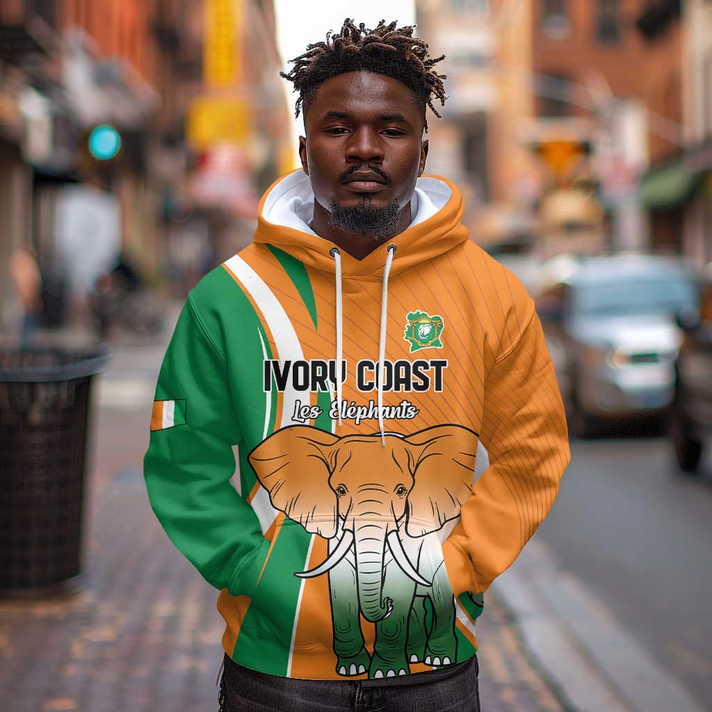 Custom Ivory Coast Football Hoodie Les Elephants Spirit - African Pride