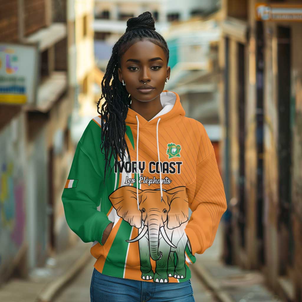 Custom Ivory Coast Football Hoodie Les Elephants Spirit - African Pride