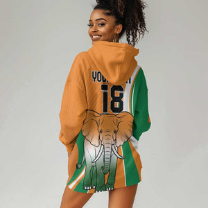 Custom Ivory Coast Football Hoodie Dress Les Elephants Spirit - African Pride