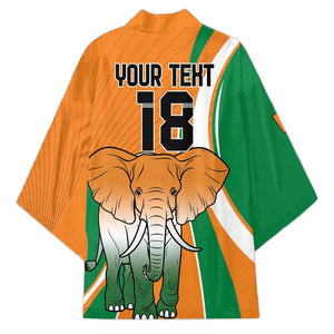 Custom Ivory Coast Football Kimono Les Elephants Spirit - African Pride