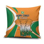 Ivory Coast Football Pillow Cover Les Elephants Spirit - African Pride