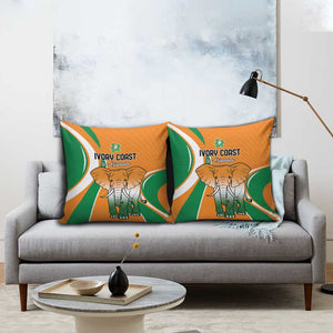 Ivory Coast Football Pillow Cover Les Elephants Spirit - African Pride