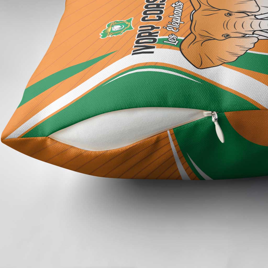 Ivory Coast Football Pillow Cover Les Elephants Spirit - African Pride