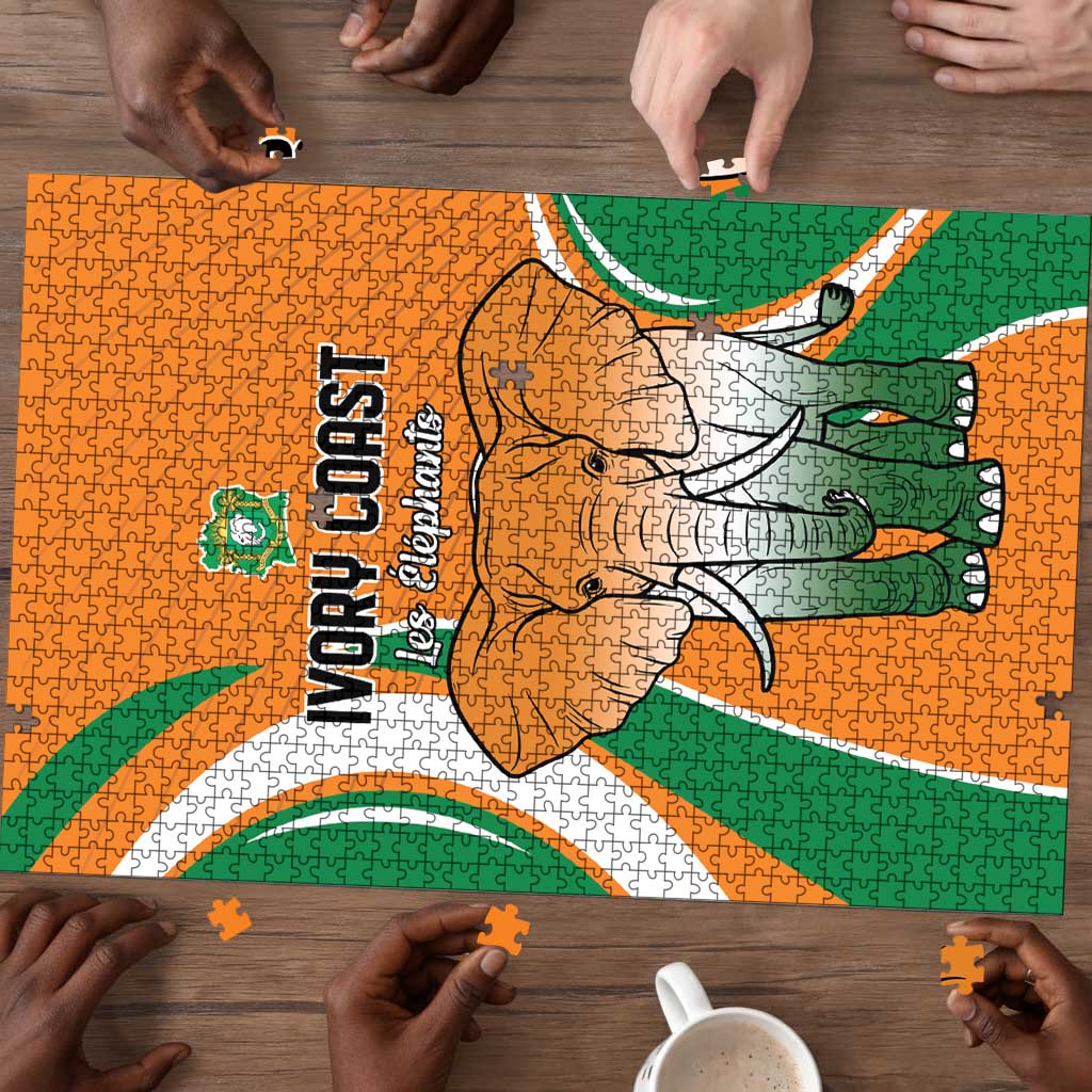 Ivory Coast Football Puzzle Les Elephants Spirit - African Pride