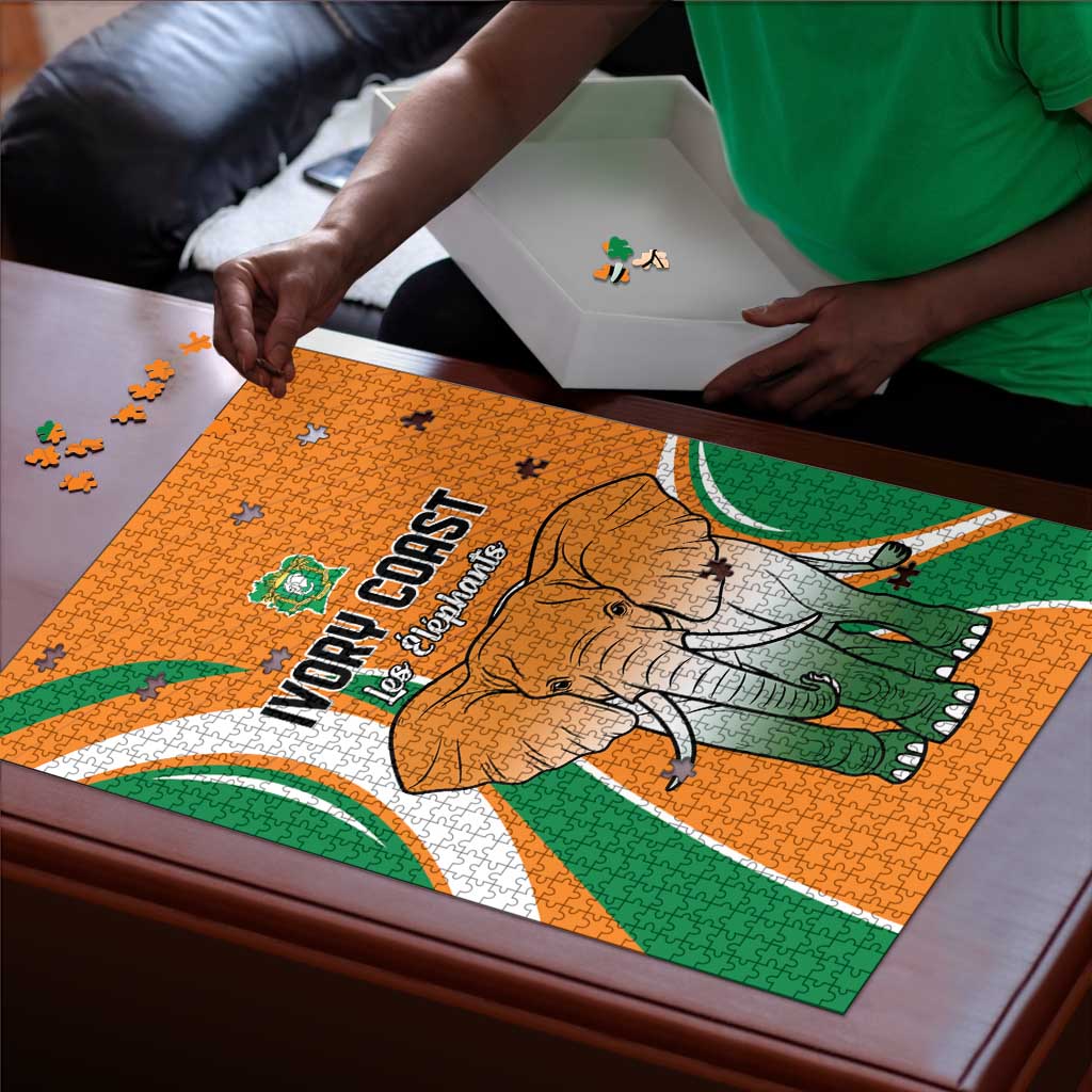 Ivory Coast Football Puzzle Les Elephants Spirit - African Pride