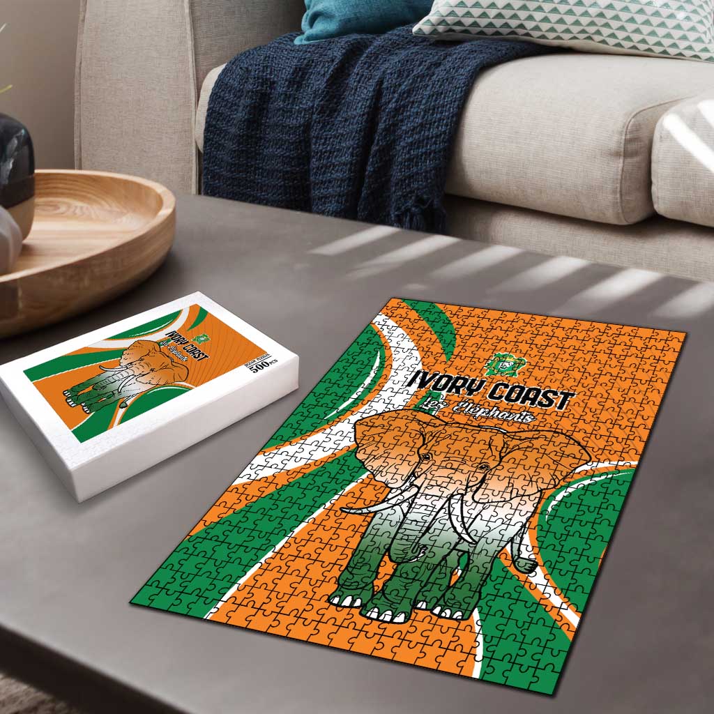 Ivory Coast Football Puzzle Les Elephants Spirit - African Pride