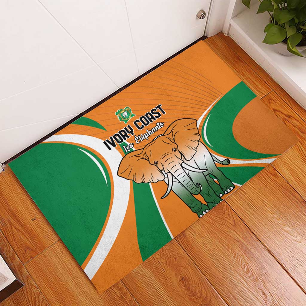 Ivory Coast Football Rubber Doormat Les Elephants Spirit - African Pride