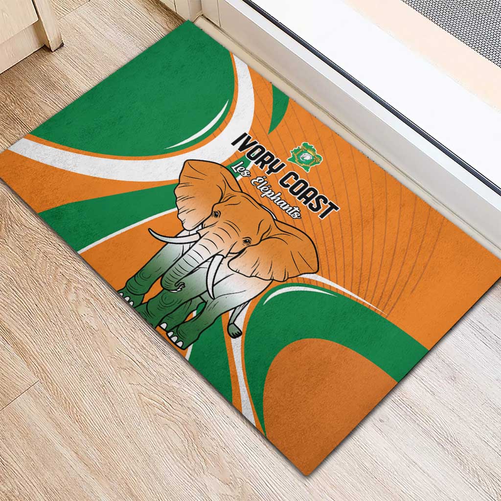 Ivory Coast Football Rubber Doormat Les Elephants Spirit - African Pride