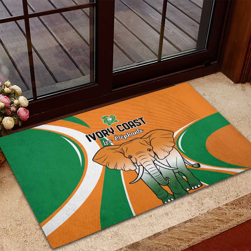 Ivory Coast Football Rubber Doormat Les Elephants Spirit - African Pride