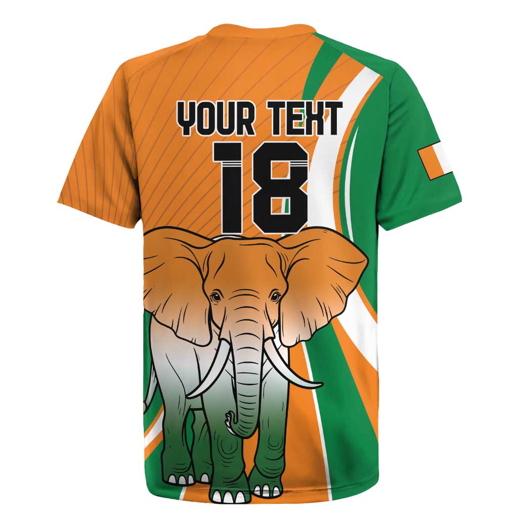 Custom Ivory Coast Football Rugby Jersey Les Elephants Spirit LT18