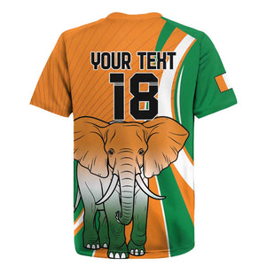 Custom Ivory Coast Football Rugby Jersey Les Elephants Spirit LT18