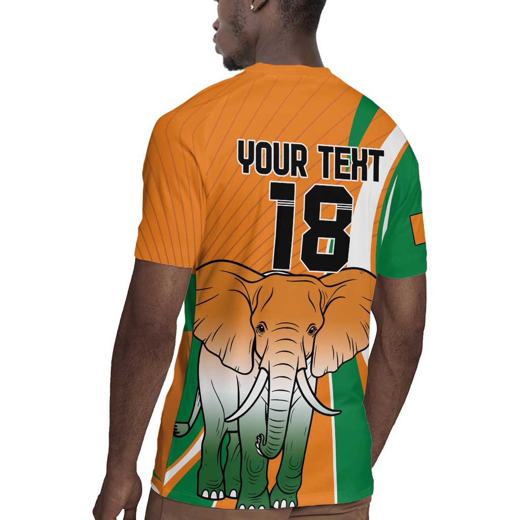 Custom Ivory Coast Football Rugby Jersey Les Elephants Spirit LT18