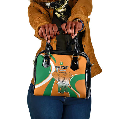Ivory Coast Football Shoulder Handbag Les Elephants Spirit - African Pride